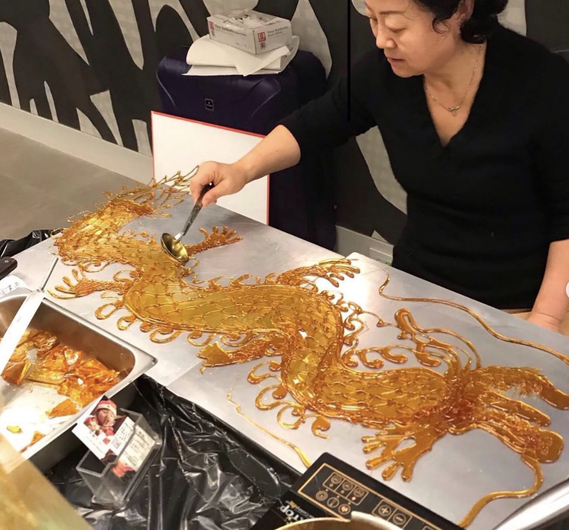 Sugar Painting dragon design